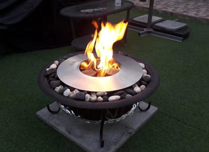Round bioethanol fireplace (4)